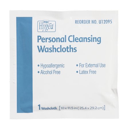 Washcloths Wipes Personal Wipe Hygea® Individual Packet Aloe / Vitamin E Scented 400 Count by PDI - Professional Disposables  ID U12095